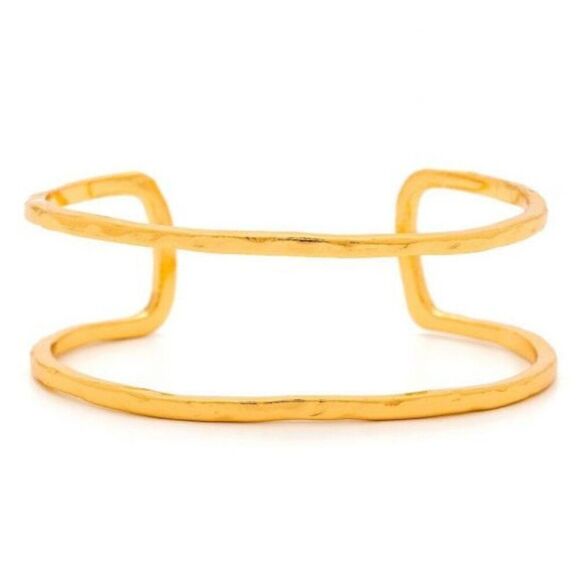 Gorjana Jewelry - NWT Gorjana Teagan Cuff 18K Gold Bracelet Bangle Think Boho Stack Layer Feminine